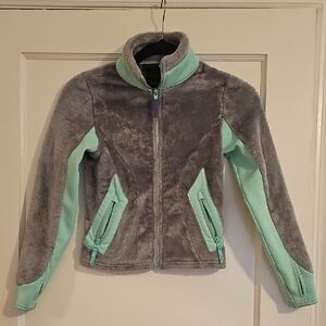 Champion Kids Fleece Jacket - Gray and Mint